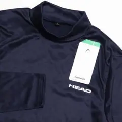 【HEAD／ヘッド】GOLF 裏起毛 ハイネック長袖インナーシャツ・ネイビー・Lのサムネイル