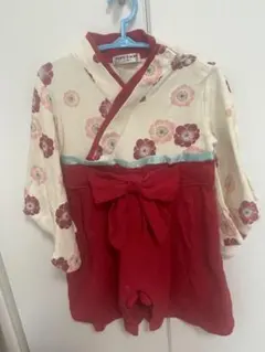 PUFF 2 KIDS ★ベビー袴　赤色　花柄　80センチ