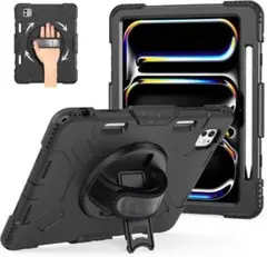 iPad Pro11ケース タブレットiPadケース ブラック 三層構造 耐衝撃