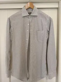 【極美品】スーツセレクト　4S ワイシャツ白　黒ストライプ　M84