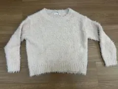 ピンクのフワフワニット 長袖 GU