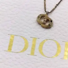 1031 Christian Dior ロゴ ラインストーン ネックレス CD