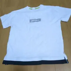 UNWALL 半袖Tシャツ ホワイト 重ね着風