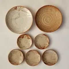 和食器 陶器 美濃焼 志野焼 皿 セット 7枚 大皿 小皿 まとめ売り