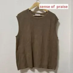 SENSE OF PLACE ブラウン ノースリーブベスト