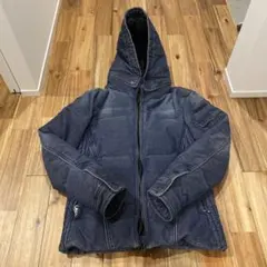 NICOLE CLUB フード付きダウンジャケット ダークブルー