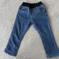 デニムブルー ストレートレッグパンツ 100cm