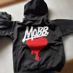 MOBB. ハート刺繍 黒パーカー