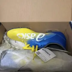 ASICS スパイクシューズ 青/黄