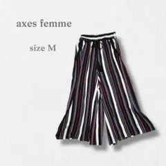 axes femme アクシーズファム ＊ ストライプガウチョパンツ