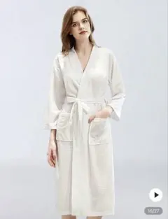 ホワイト バスローブ　ガウン