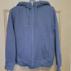 【UNIQLO】ネイビー フリース裏地 パーカー M