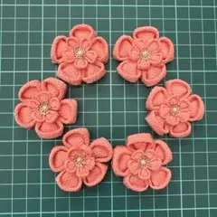 つまみ細工のお花パーツ　34 約4㎝