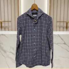 状態A+　ナノユニバースのチェック柄シャツ