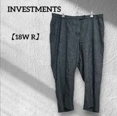 INVESTMENTS 【18WR】ダークブルー カジュアルパンツ 大きいサイズ