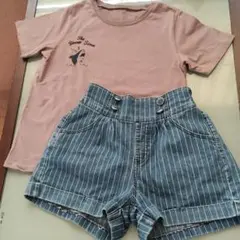 女の子ショートパンツ160cmとTシャツセット