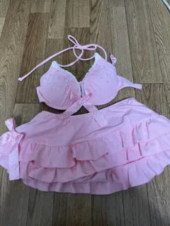 ピンク フリル セパレート水着セット