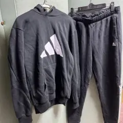 adidas ブラック パーカー、スウェットセット