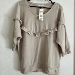 新品未使用タグ付　ローリーズファーム　七分袖薄手ニット