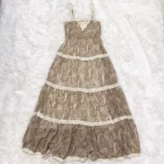 激レア　y2k 当時物　LIZLISA ペイズリー柄ロングキャミワンピース