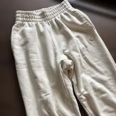 adidas アイボリーホワイト　スウェットパンツジョガーパンツS