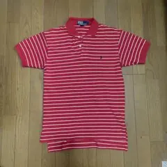 Polo by Ralph Lauren 赤白ストライプ ポロシャツ S