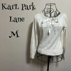 KarLParkLane/白/長袖/トップス/カットソー/リボン/襟パールのサムネイル