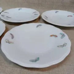深川製磁 有田焼 皿 5枚セット 蝶柄 和食器