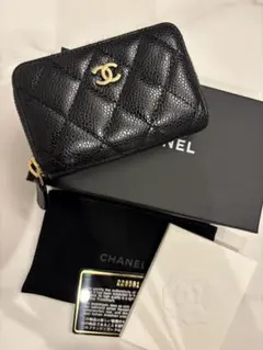 大幅値引きCHANEL マトラッセ L字ファスナー財布 キャビア ライン