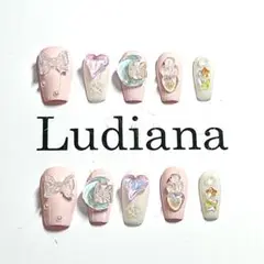 キラキラ魔法少女オーロラパーツ ネイルチップ / リボン月ハートゆめかわ新品即納