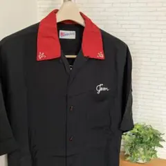 90s ボーリングシャツ　ジャングルストーム　レーヨン　ヴィンテージのサムネイル