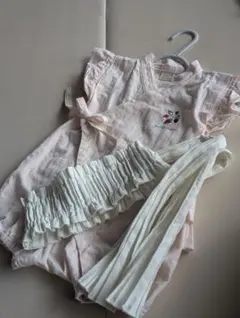 petitmainいちご柄甚平　70㎝