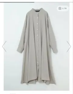 mizuiro ind T/Rスタンドカラーフレアワンピース