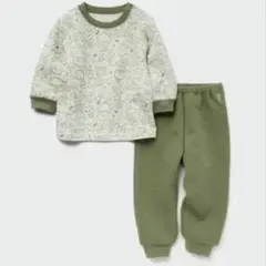 最終お値下げ♪ユニクロ キルト　パジャマ　グリーン　100cm 長袖