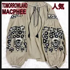 人気完売マカフィートゥモローランドリネン刺繍エンブロイダリーブラウスボリューム袖