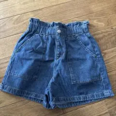GUデニムハーフパンツ ゴムウエスト