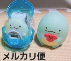 すみっコぐらし　とかげ　ガチャガチャ時計&10周年ソフビフィギュア