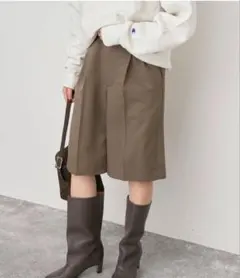 新品 スピックアンドスパン ショートパンツ ブラウン 茶 38