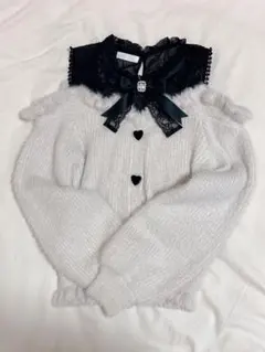 LIZLISA レイヤード風肩あきニット ピンク