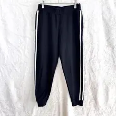 AQUA HISTORY スウェットパンツ　ジョガーパンツ　黒　L