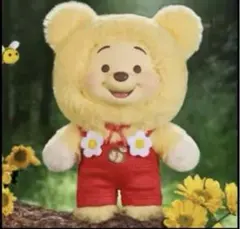 TOP TOY プーさん ぬいぐるみキーホルダー　赤いオーバーオール