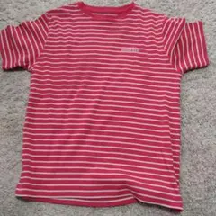 mont-bell ボーダー Tシャツ ピンク　150 速乾のサムネイル