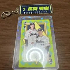 東京ヤクルトスワローズ　長岡秀樹　アクリルキーホルダー　グルメカードセット