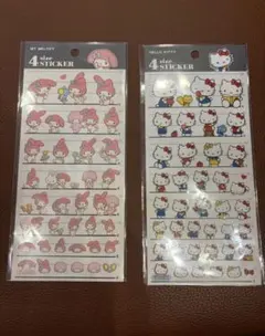 マイメロディ・ハローキティ 4サイズシールセット新品正規品