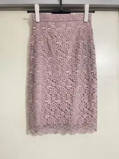 《未使用》ユニクロ レース タイトスカート レーススカート ピンク ベージュ