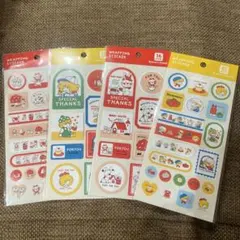 シモジマファンシー ラッピングステッカーセット シール4種類