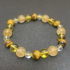 『黄金の導き』ルチルクォーツ×ゴールドタイガーアイ×シトリン×水晶 金運　仕事運