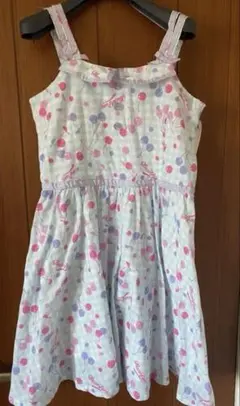 メゾピアノ♡♡さくらんぼ柄ワンピース ジャンパースカート めちゃかわ