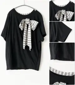 mercibeaucoup, jevous enprie!リボンTシャツ白or黒のサムネイル