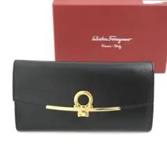 ✨Sランク・箱付き✨ Ferragamo ミニ財布 ガンチーニクロジャー 黒色